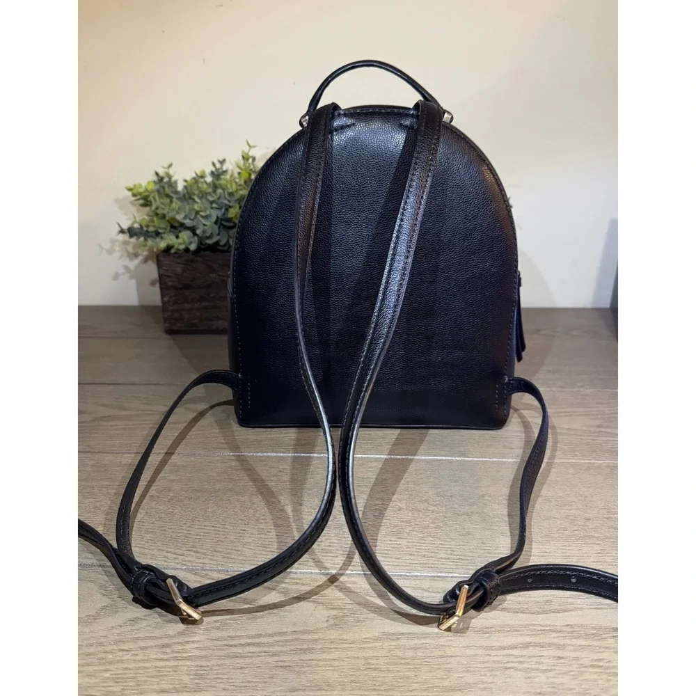 Kate Spade New York Black Pebbled Leather Mini Backpack Gold Hardware 2018